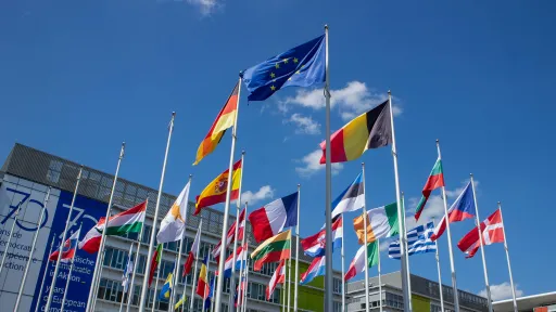 Flags of European Union Countries.